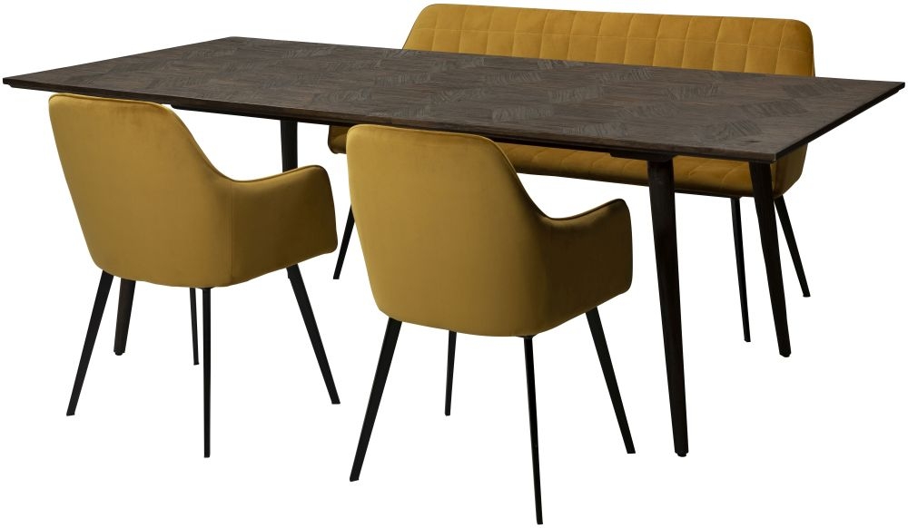 Product photograph of Dan Form Diamond Reclaimed Elm 220cm Rectangular Dining Table from Choice Furniture Superstore.