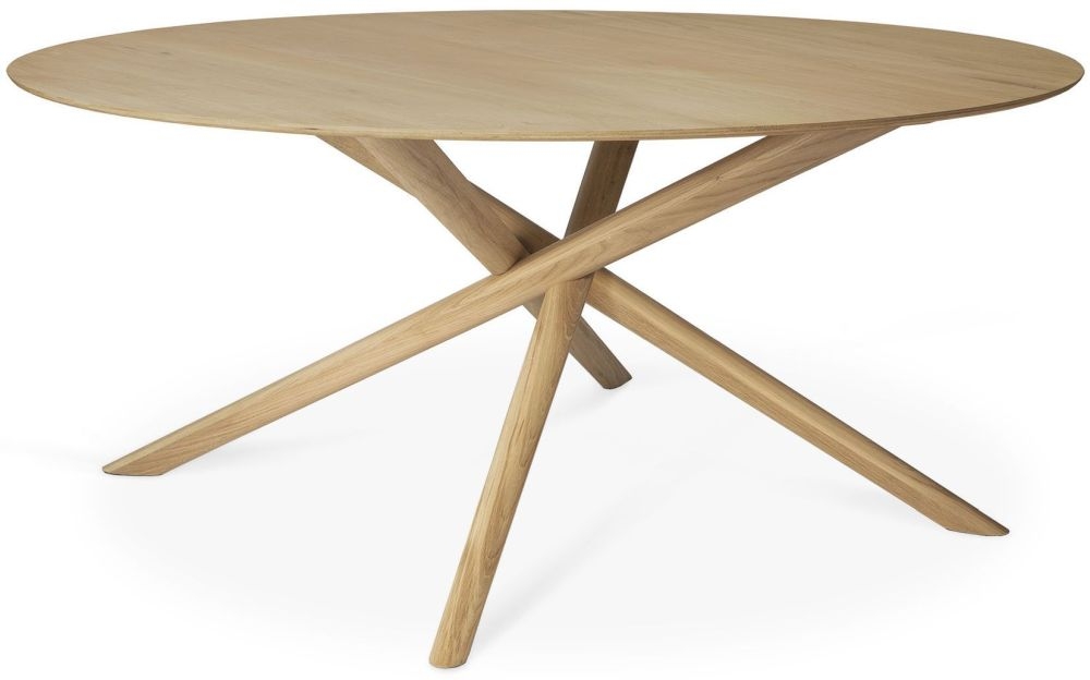 Ethnicraft Oak Mikado Round Dining Table Dia 150cm CFS Furniture UK