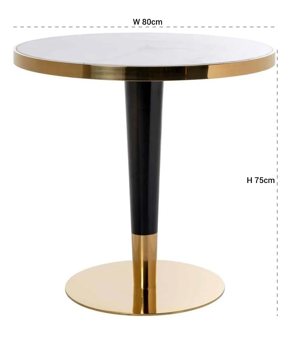 Product photograph of Osteria Faux Marble Round Dining Table - 80cm from Choice Furniture Superstore.