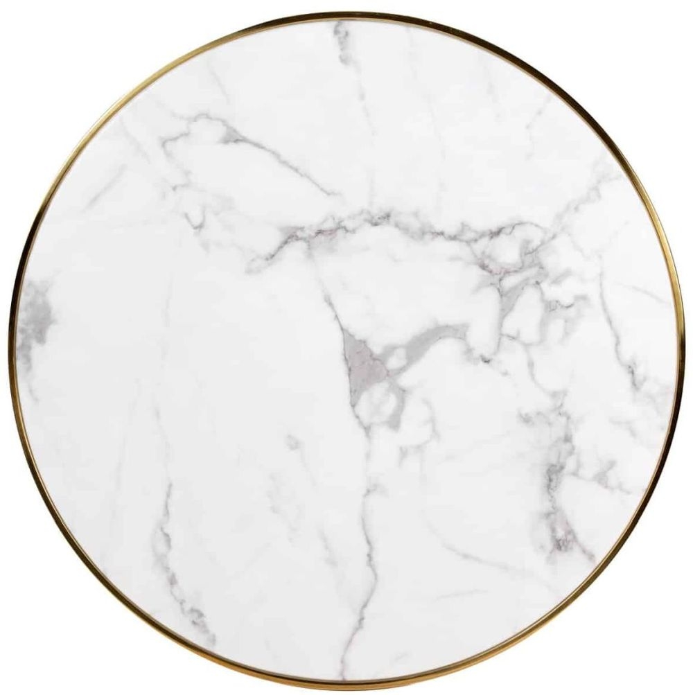 Product photograph of Osteria Faux Marble Round Dining Table - 2 Seater from Choice Furniture Superstore.