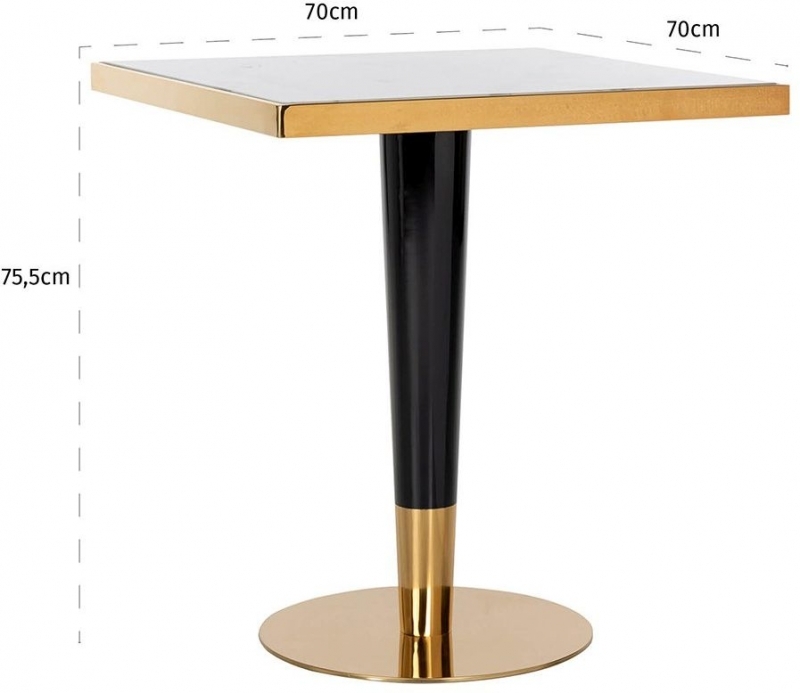 Product photograph of Osteria Faux Marble Square Bar Table from Choice Furniture Superstore.