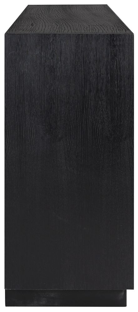 Product photograph of Oakura Black Oak 4 Door Sideboard from Choice Furniture Superstore.
