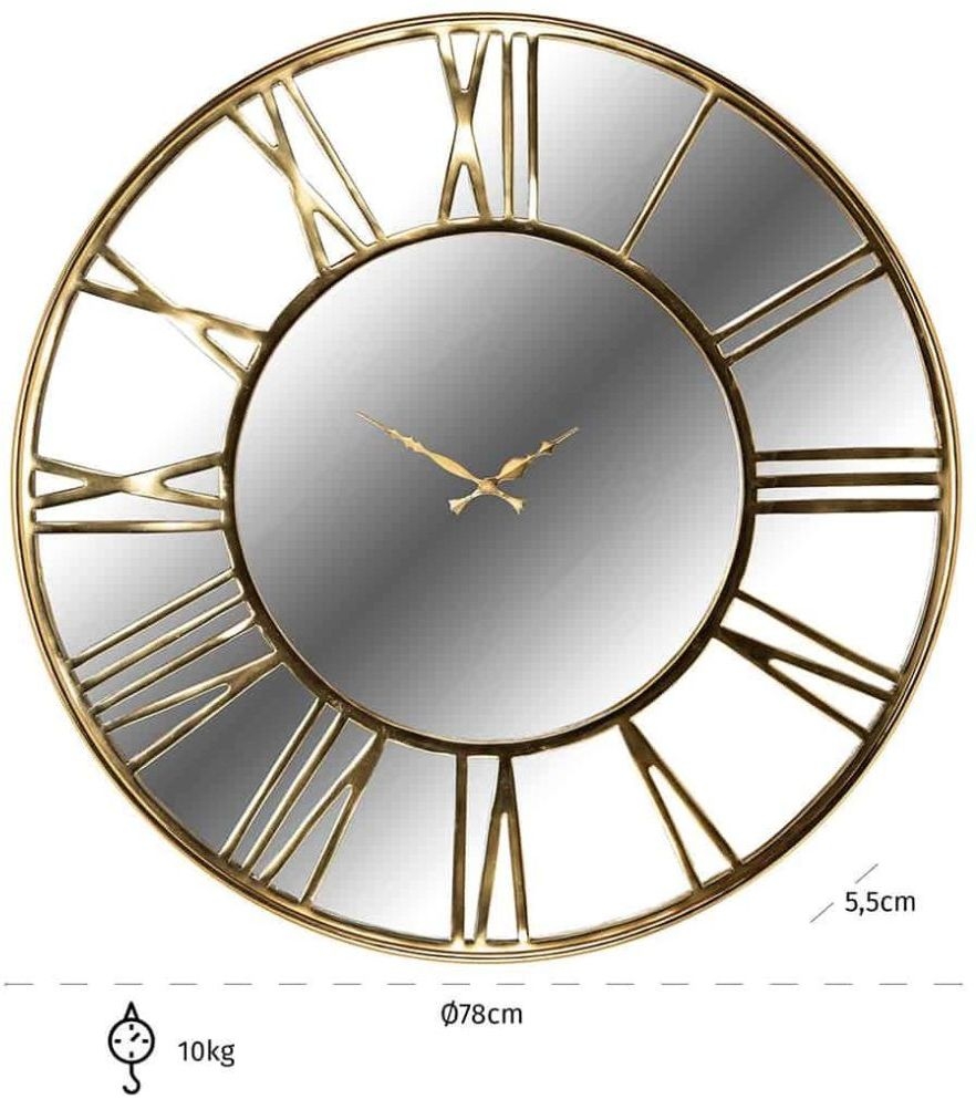 Product photograph of Greyson Gold Round Clock from Choice Furniture Superstore.
