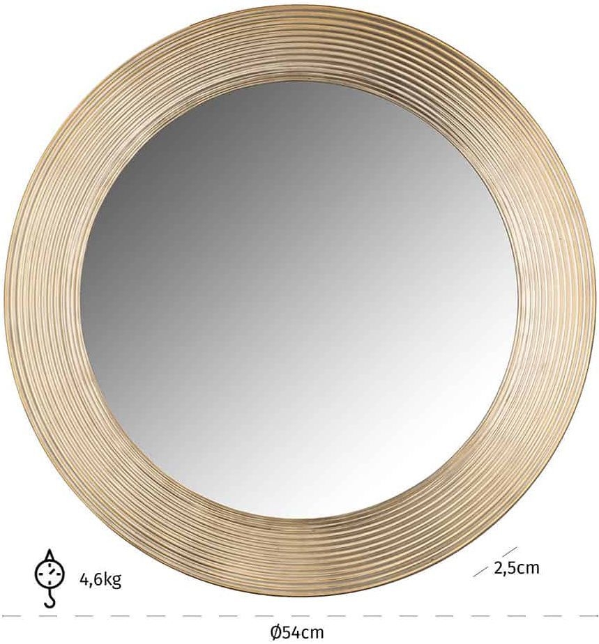 Product photograph of Morse Gold Big Round Mirror - 54cm X 54cm from Choice Furniture Superstore.