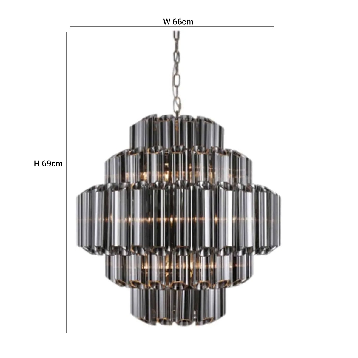 Product photograph of Yara Silver Hanging Lamp from Choice Furniture Superstore.