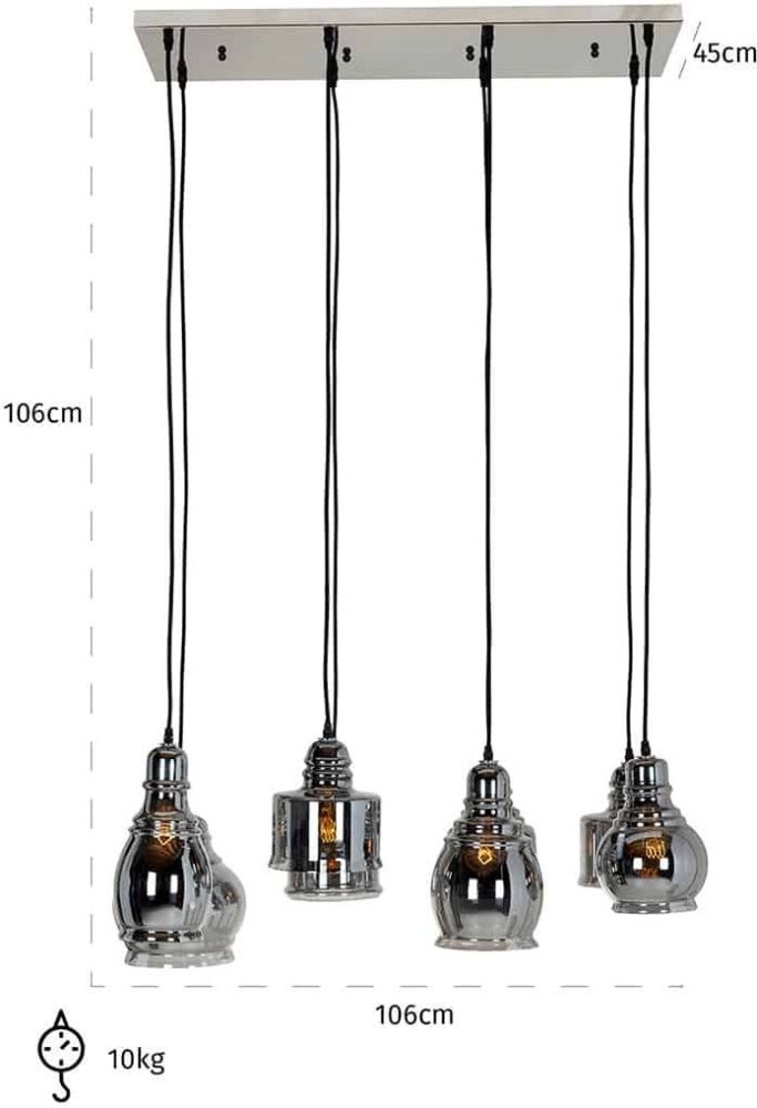 Product photograph of Bryon 8 Different Hanging Lamp from Choice Furniture Superstore.