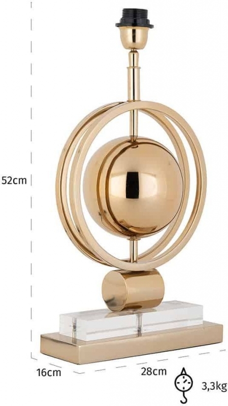 Product photograph of Averil Gold Table Lamp Base from Choice Furniture Superstore.