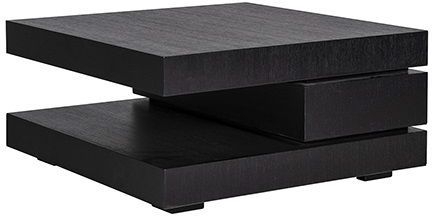 Product photograph of Oakura Black Oak C Blok Coffee Table from Choice Furniture Superstore.