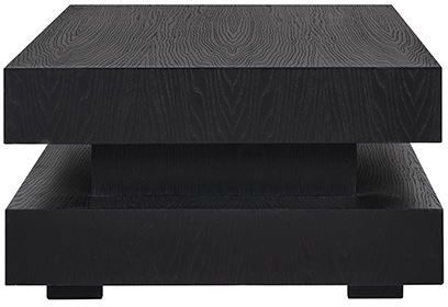 Product photograph of Oakura Blok H Black Coffee Table from Choice Furniture Superstore.