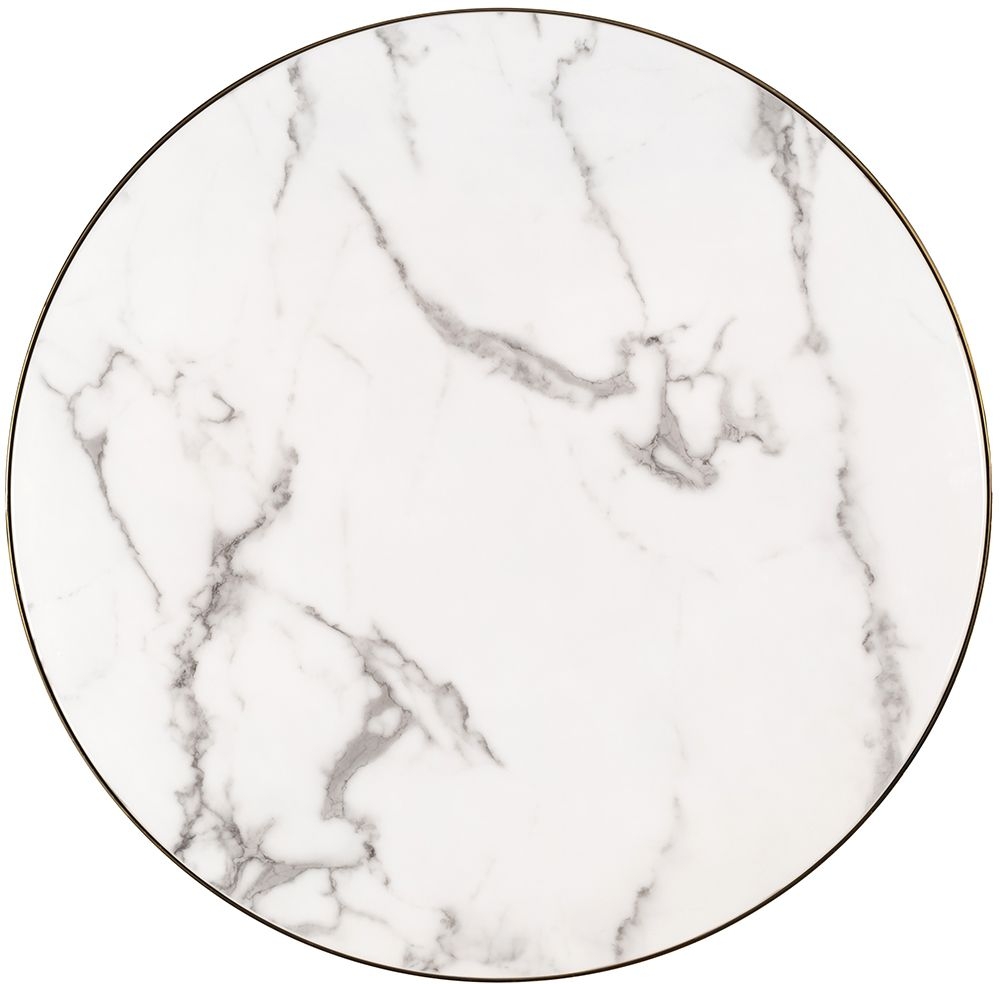 Odin Faux Marble Top Round Coffee Table