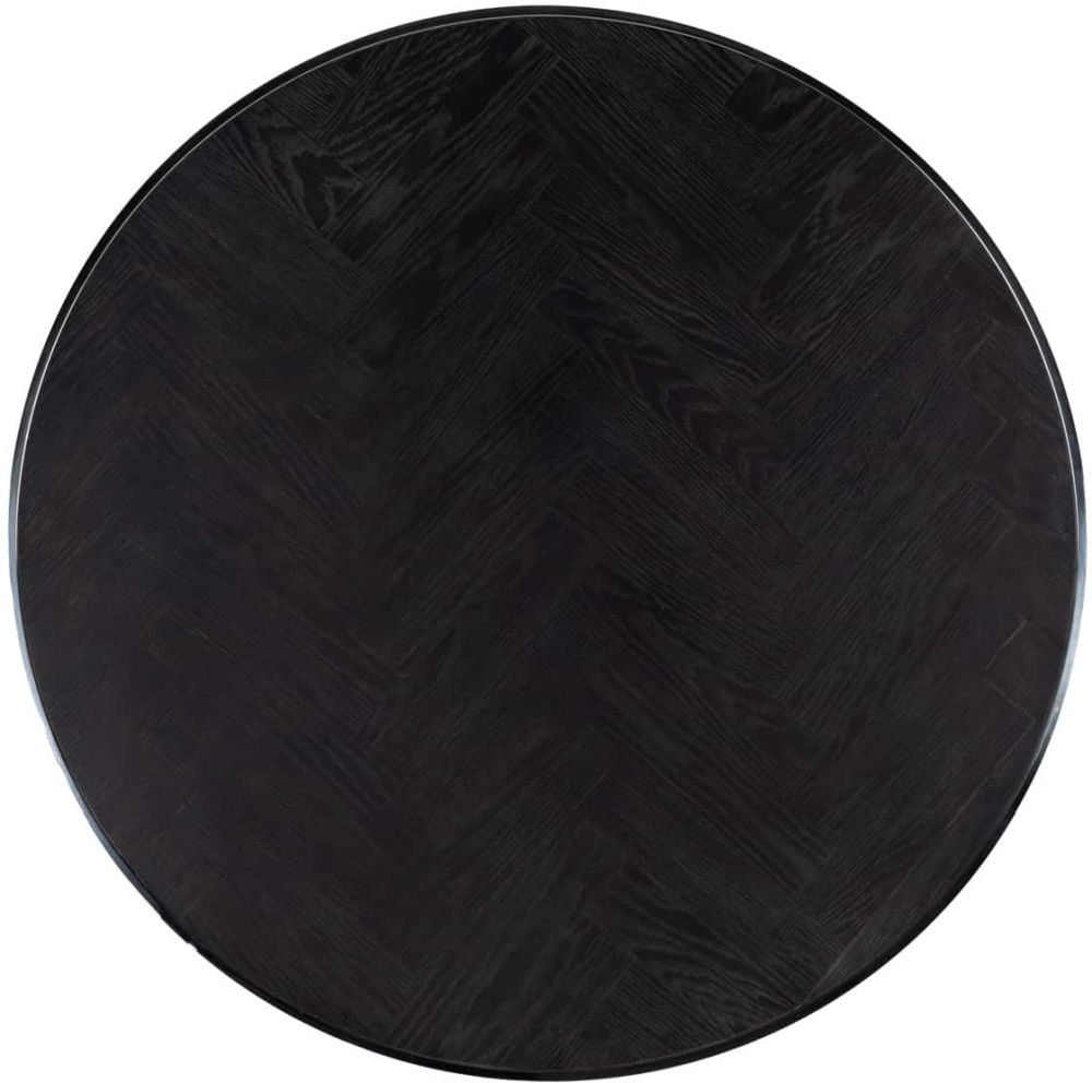 Product photograph of Blackbone Black Oak And Silver Round Coffee Table Set Of 2 from Choice Furniture Superstore.