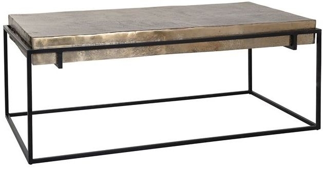 Product photograph of Calloway Champagne Gold Coffee Table from Choice Furniture Superstore.