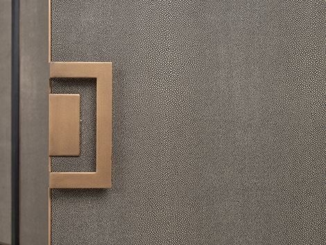 Product photograph of Bloomingville Shagreen Faux Leather 4 Door Extra Large Sideboard from Choice Furniture Superstore.
