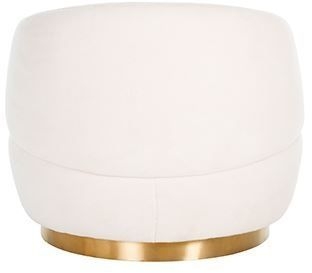 Product photograph of Teddy White Faux Sheep And Brushed Gold Swivel Easy Chair from Choice Furniture Superstore.
