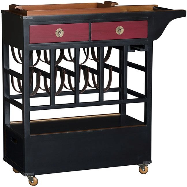 Product photograph of Authentic Models Black Bar Trolley from Choice Furniture Superstore.