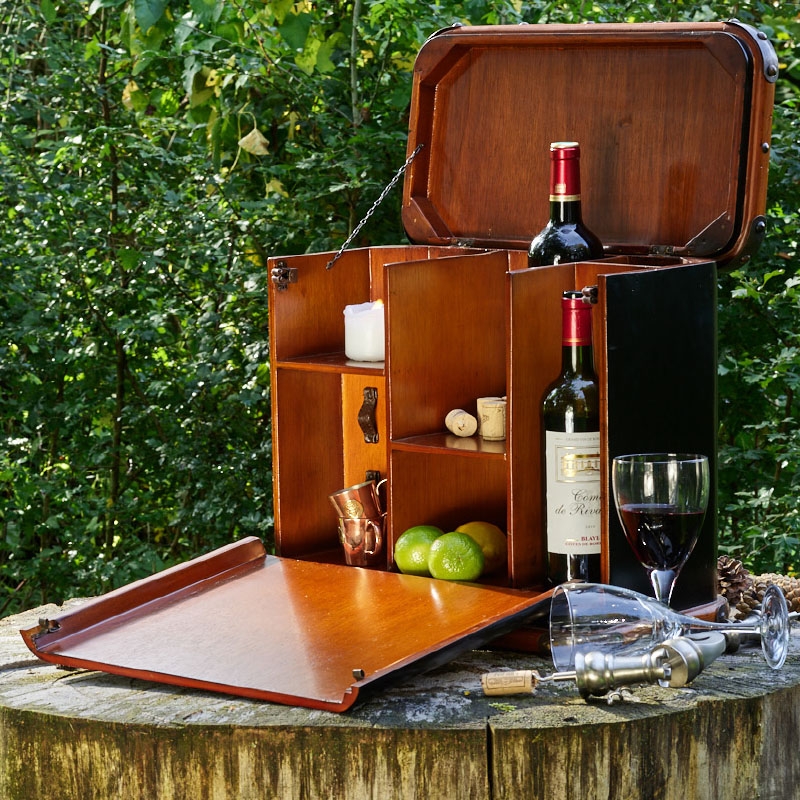 Product photograph of Authentic Models Black Victoria Picnic Box from Choice Furniture Superstore.