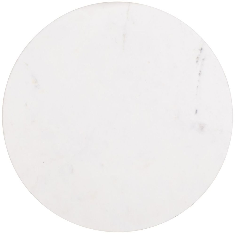 Product photograph of Lexington White Carrara Marble Round Corner Table Set Of 2 from Choice Furniture Superstore.
