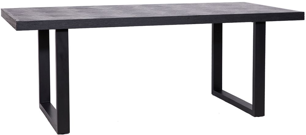 Product photograph of Blax Black Oak 200cm Dining Table from Choice Furniture Superstore.