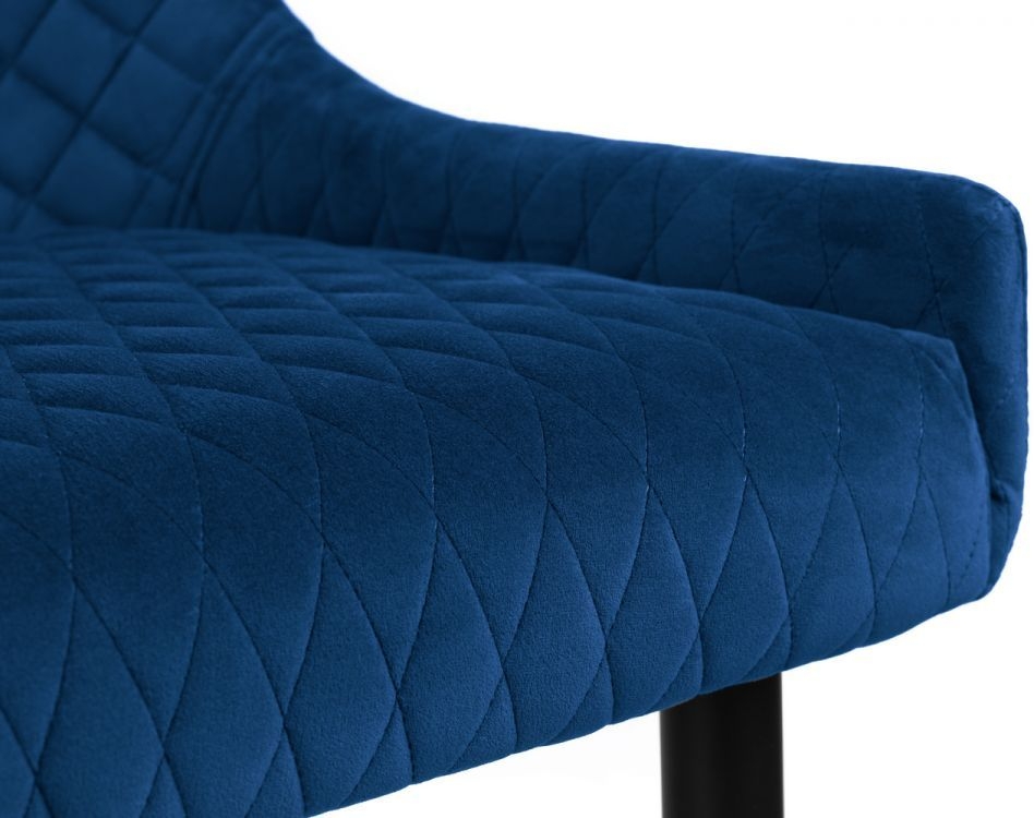 Product photograph of Luxe Blue High Back Bench from Choice Furniture Superstore.