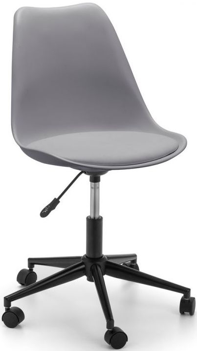 Product photograph of Erika Grey Faux Leather Office Chair from Choice Furniture Superstore.