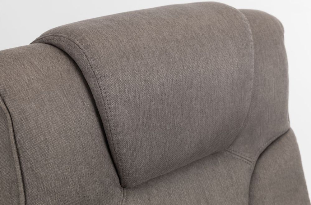 Product photograph of Malmo Grey Linen Fabric Swivel Recliner Chair With Footstool from Choice Furniture Superstore.