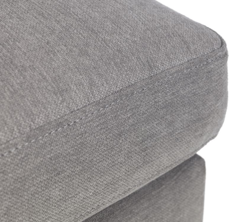 Product photograph of Monza Grey Linen Fabric Ottoman Footstool from Choice Furniture Superstore.