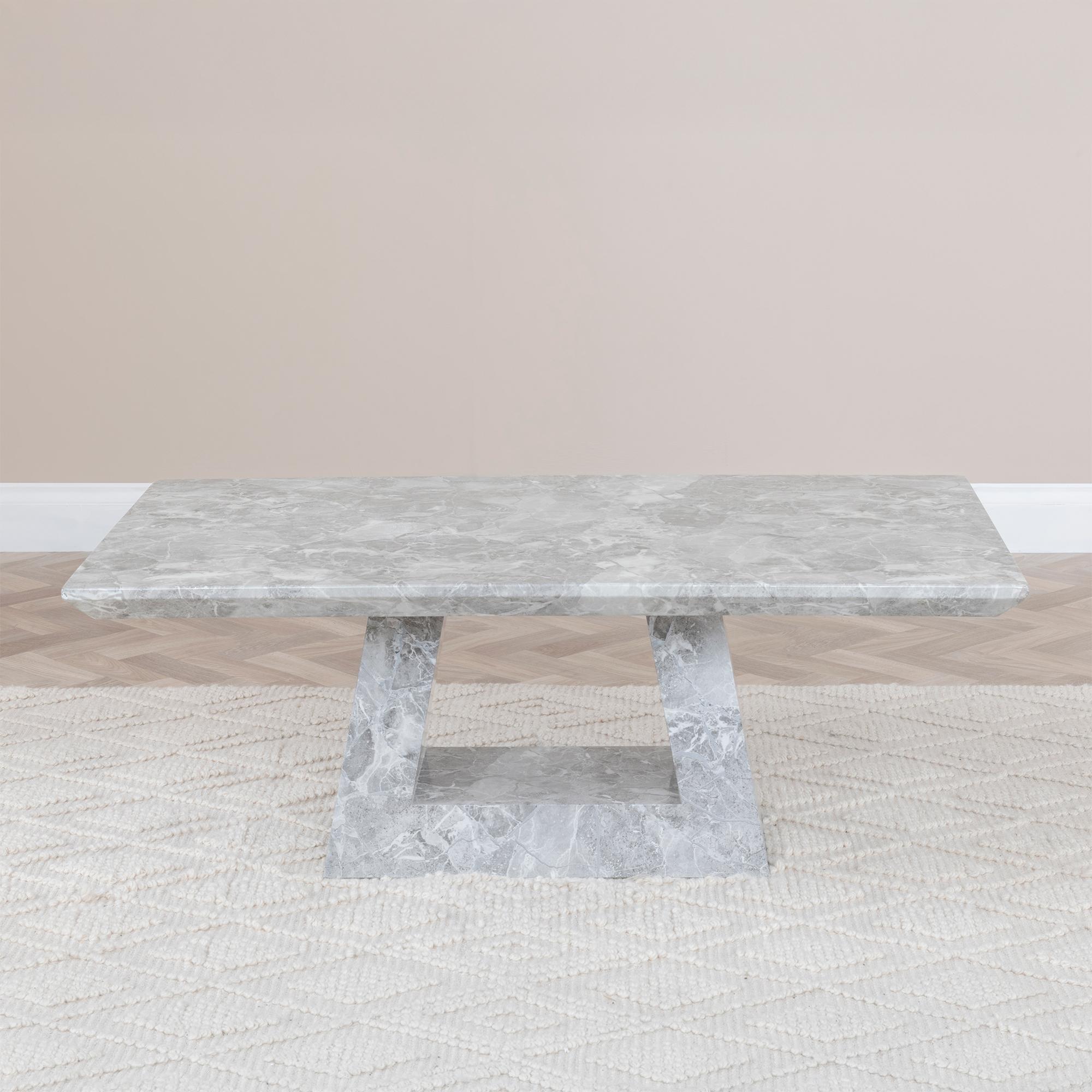 Product photograph of Milan Grey Marble Coffee Table from Choice Furniture Superstore.