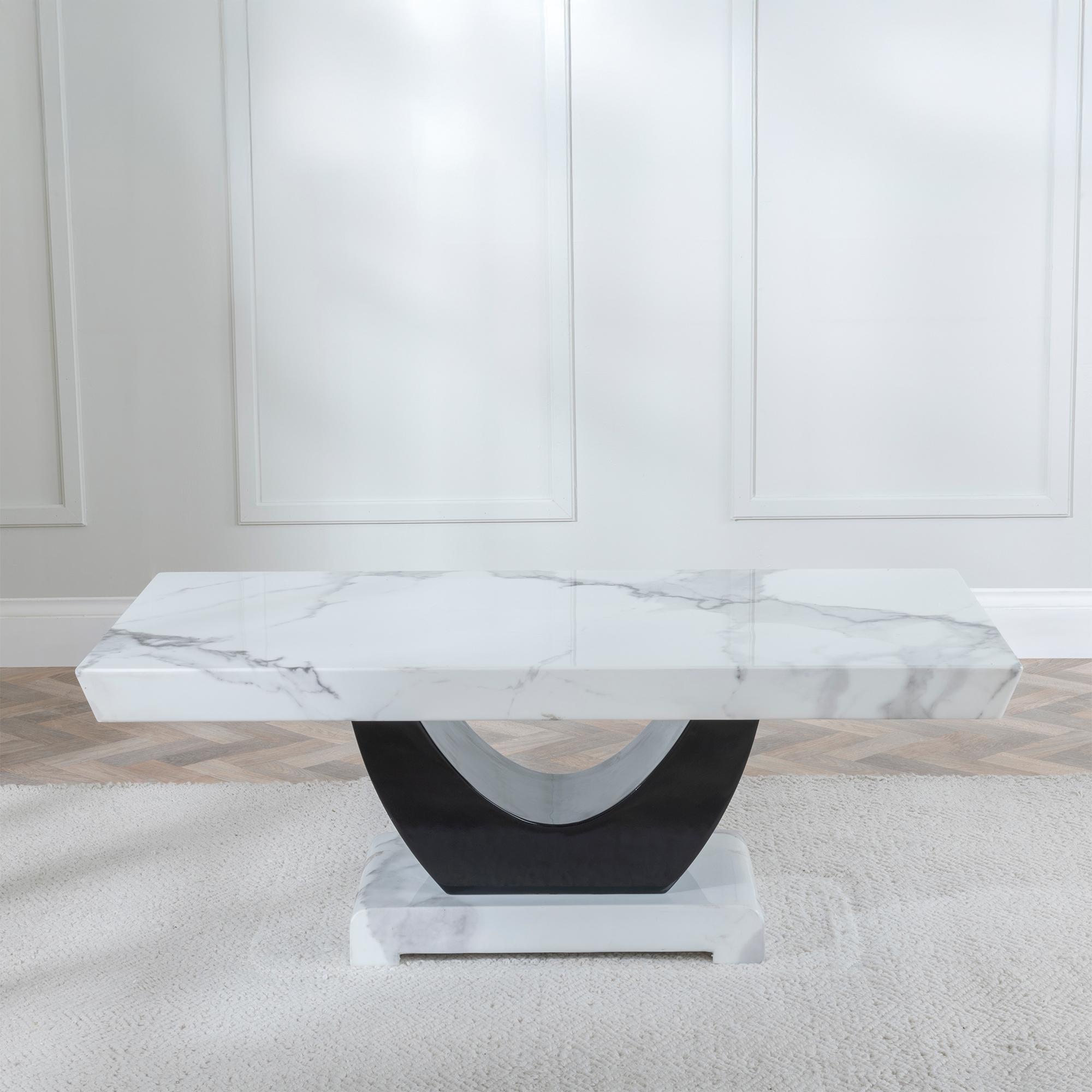 Product photograph of Madrid White Marble Coffee Table from Choice Furniture Superstore.