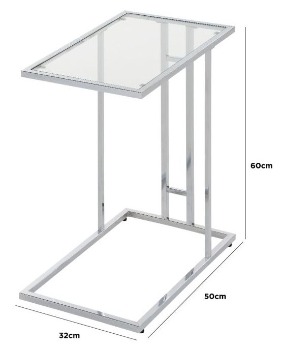 Product photograph of Value Harry Sofa Table - Steel And Clear Glass from Choice Furniture Superstore.