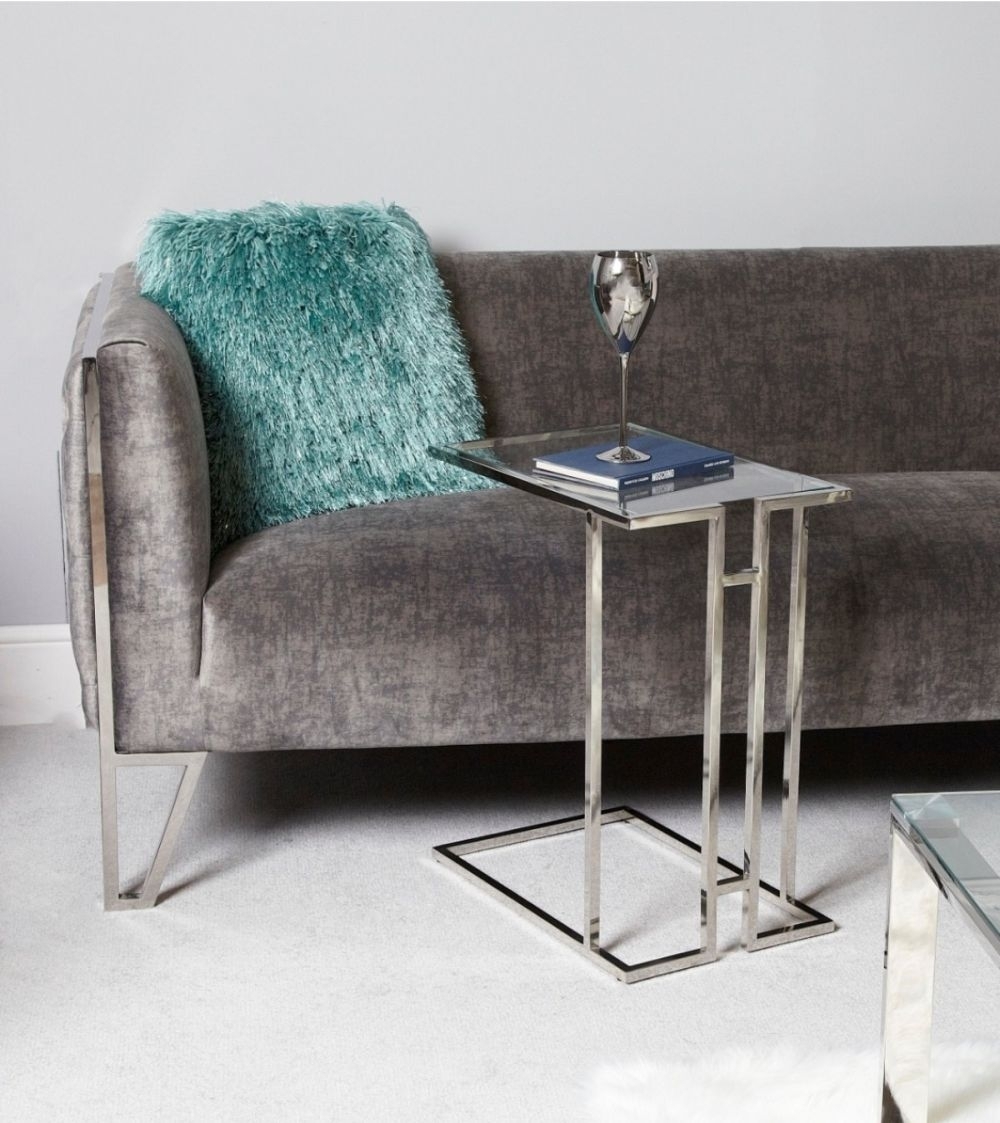 Product photograph of Value Harry Sofa Table - Steel And Clear Glass from Choice Furniture Superstore.