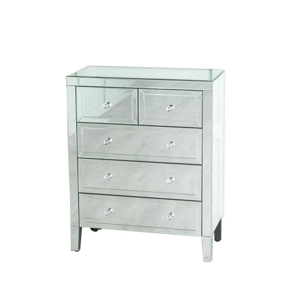 Product photograph of Lucia Mirrored 3 2 Drawer Chest from Choice Furniture Superstore.