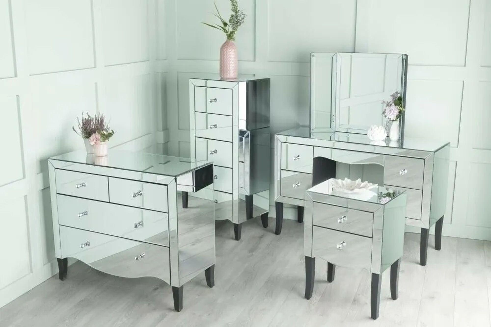 Product photograph of Venetian Mirrored Dressing Table from Choice Furniture Superstore.