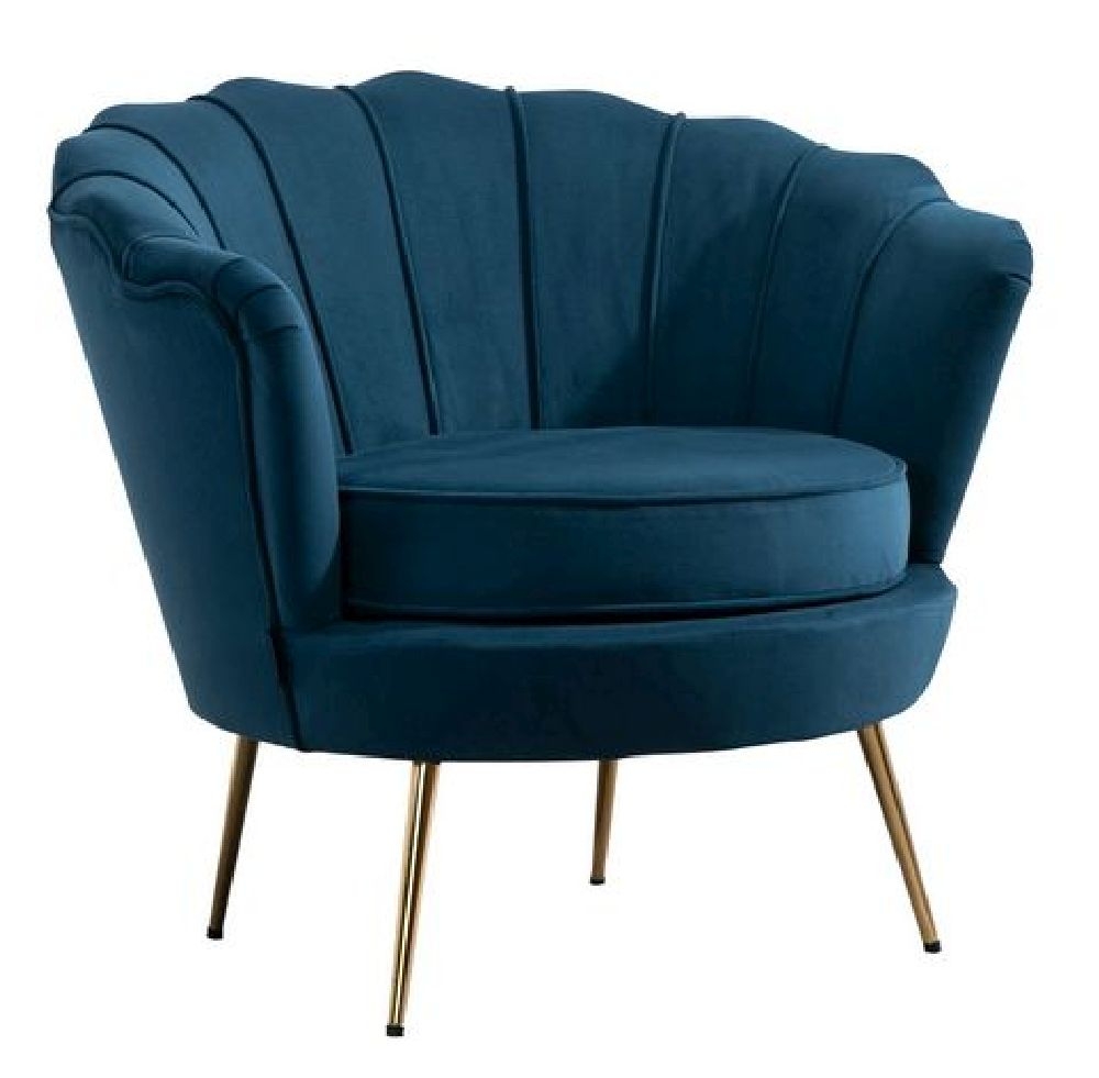 Ariel Blue Fabric Armchair