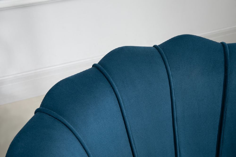 Ariel Blue Fabric Armchair