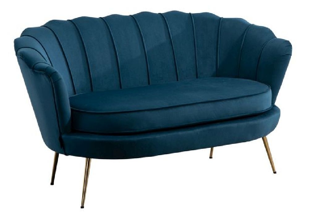 Product photograph of Ariel Blue Fabric 2 Seater Sofa from Choice Furniture Superstore.
