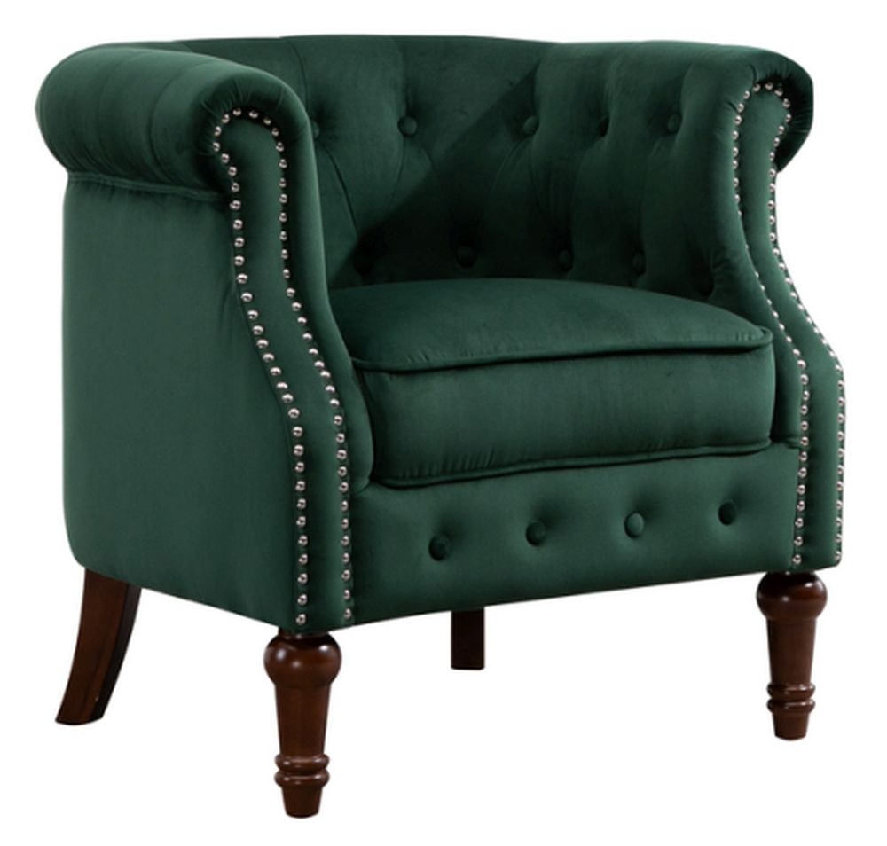 Product photograph of Birlea Freya Green Velvet Armchair from Choice Furniture Superstore.