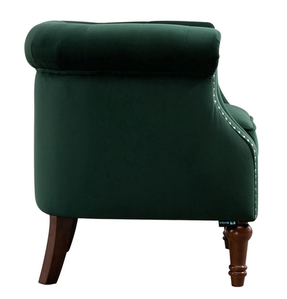 Product photograph of Birlea Freya Green Velvet Armchair from Choice Furniture Superstore.