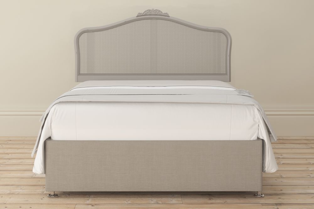 Product photograph of Willis And Gambier Etienne Grey Rattan Headboard from Choice Furniture Superstore.