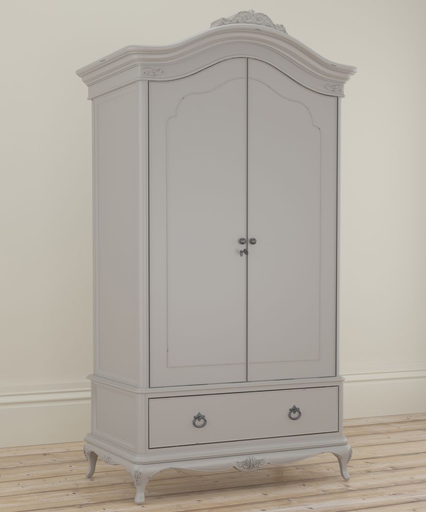 Product photograph of Willis And Gambier Etienne Grey 2 Door Combi Double Wardrobe from Choice Furniture Superstore.