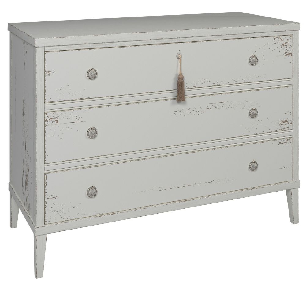 Product photograph of Willis And Gambier Atelier Distressed White 3 Drawer Chest from Choice Furniture Superstore.