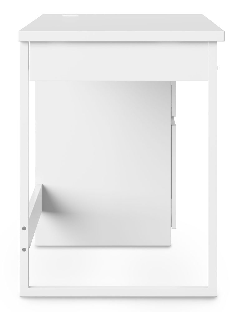 Product photograph of Alphason Bridport Glossy White Computer Desk from Choice Furniture Superstore.