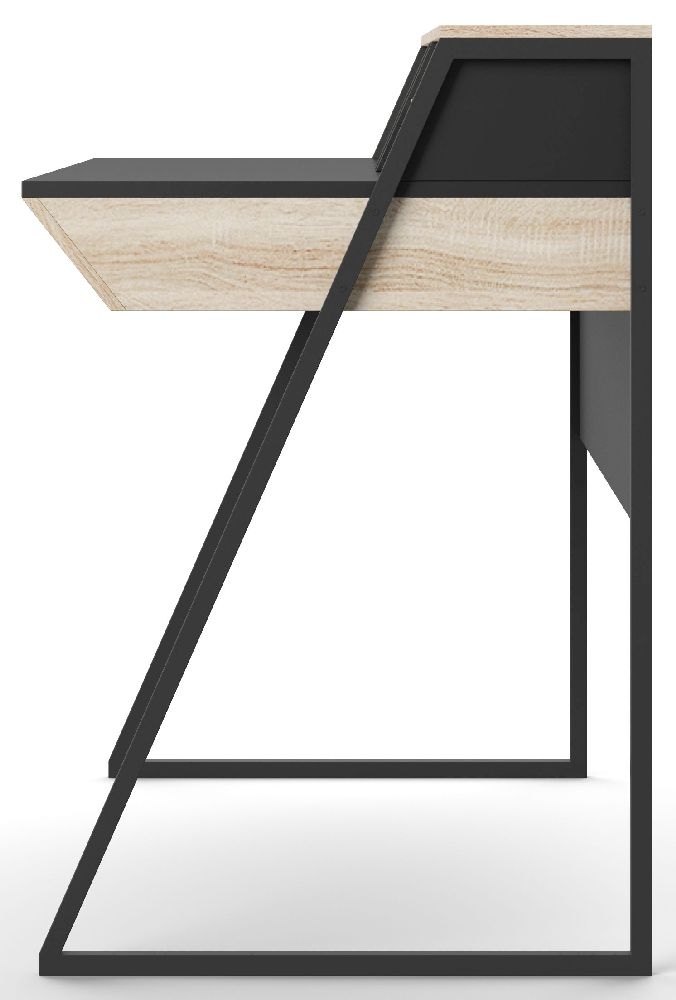 Product photograph of Alphason Salcombe Oak And Black Writing Desk from Choice Furniture Superstore.