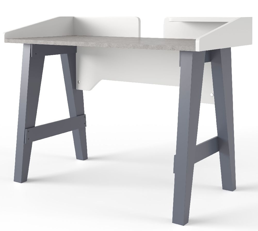 Product photograph of Alphason Truro Grey Marble Effect Writing Desk from Choice Furniture Superstore.