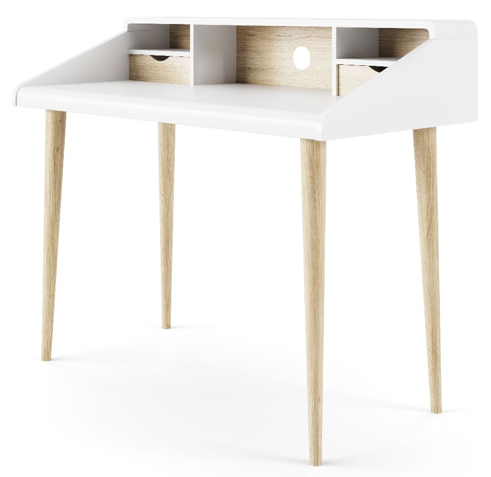 Product photograph of Alphason Yeovil White Study Home Office Desk - Aw3180 from Choice Furniture Superstore.