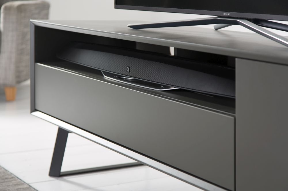 Product photograph of Alphason Carbon Grey Tv Cabinet 90inch from Choice Furniture Superstore.