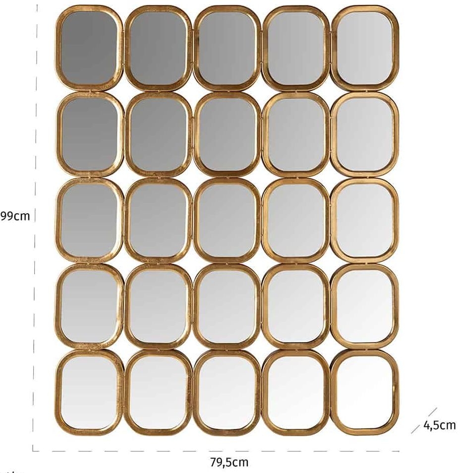 Product photograph of Marila Gold Wall Mirror - 79 5cm X 99cm from Choice Furniture Superstore.
