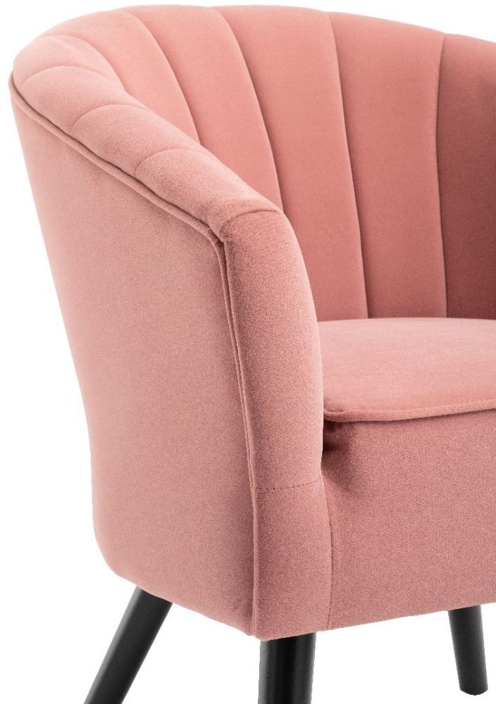 Product photograph of Arlo Pink Fabric Tub Chair from Choice Furniture Superstore.