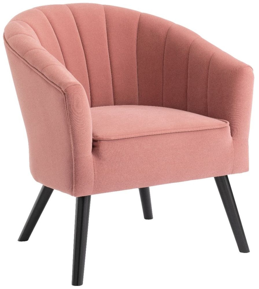Product photograph of Arlo Pink Fabric Tub Chair from Choice Furniture Superstore.