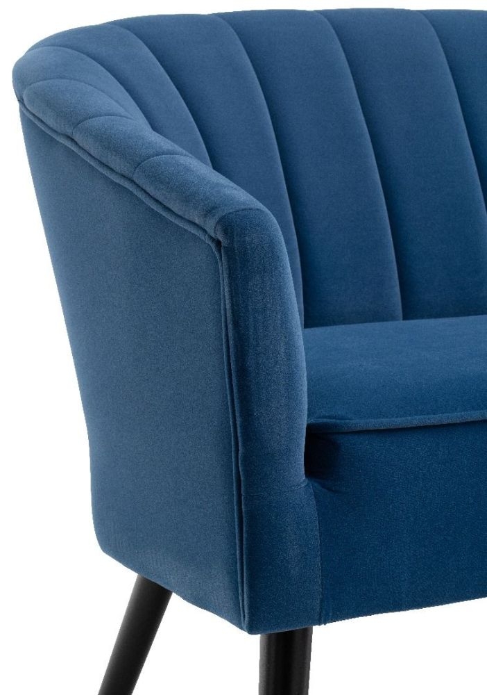 Product photograph of Arlo Blue 2 Seater Fabric Sofa from Choice Furniture Superstore.