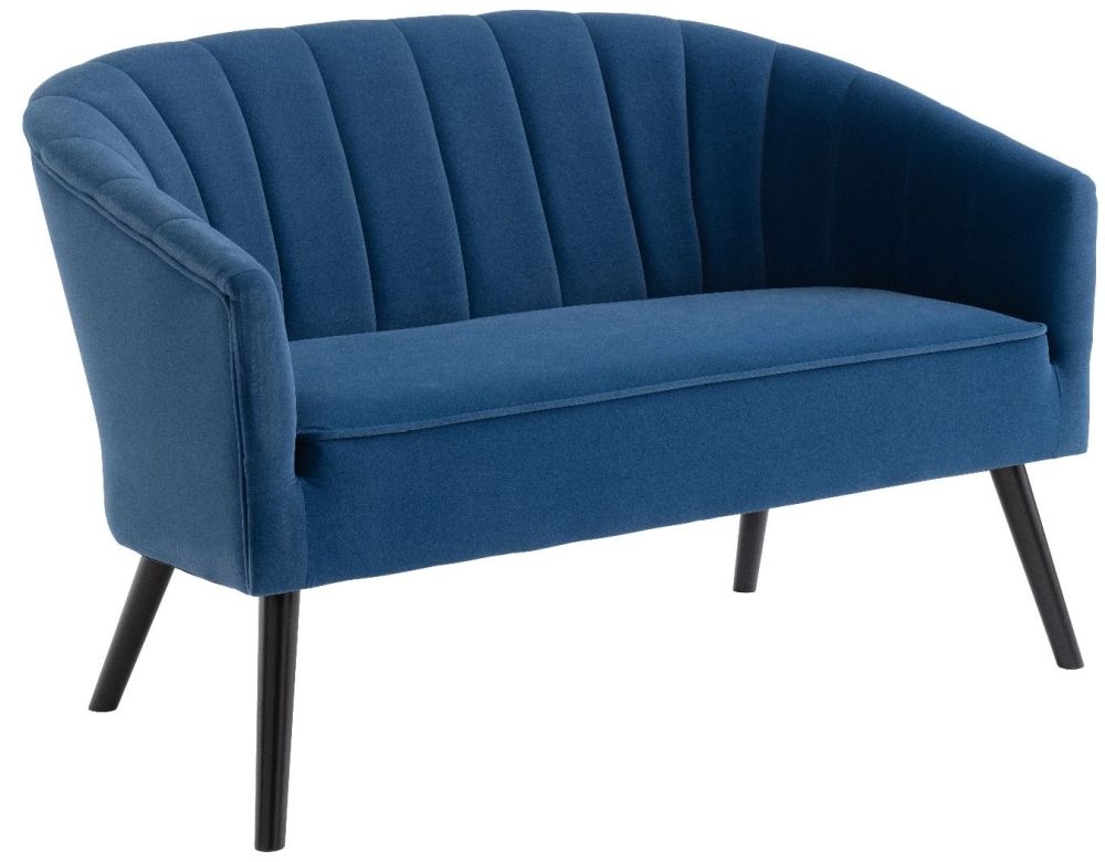 Product photograph of Arlo Blue 2 Seater Fabric Sofa from Choice Furniture Superstore.